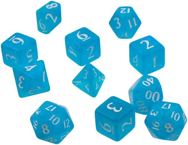Ultra PRO - Eclipse 11 Dice Set (Sky Blue) - Great Dice Set for All Kinds of Card Games and Board Games Such As, DND, MTG, and RPG - UP Your Game with Ultra PRO