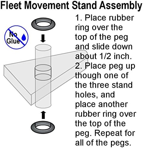 LITKO Fleet Movement Stands | Twilight Imperium 4th Edition | Clear | Pack of 3 (Standard)