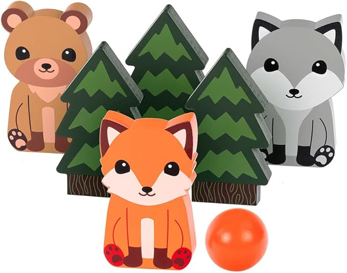 Professor PUZZLE Forest Skittles - Set Them up and Knock Them Down for Hours of Outdoor Fun!