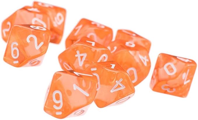 60PCS Polyhedral Dice D10 Dice Game Dice for RPG MTG DND Dice Table Games Board Game (Color 1)