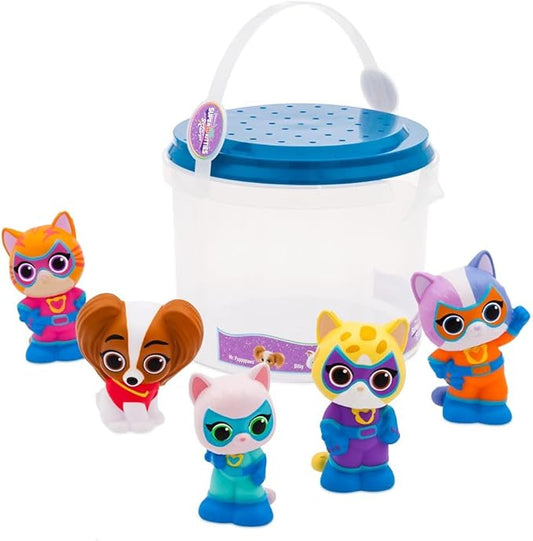 Disney Store Official Bath Set (SuperKitties) - Kids Bath Accessories with Beloved Disney Characters - Colorful and Fun Bath Time Essentials for Kids - Suitable for All Ages