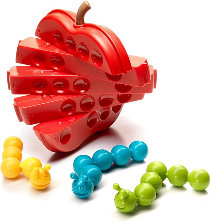 SmartGames Apple Twist Travel Puzzle Game with 60 Challenges for Ages 5 - Adult