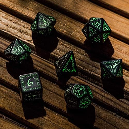 Elvish Dice Black/Glow-in-the-Dark (7) Board Game