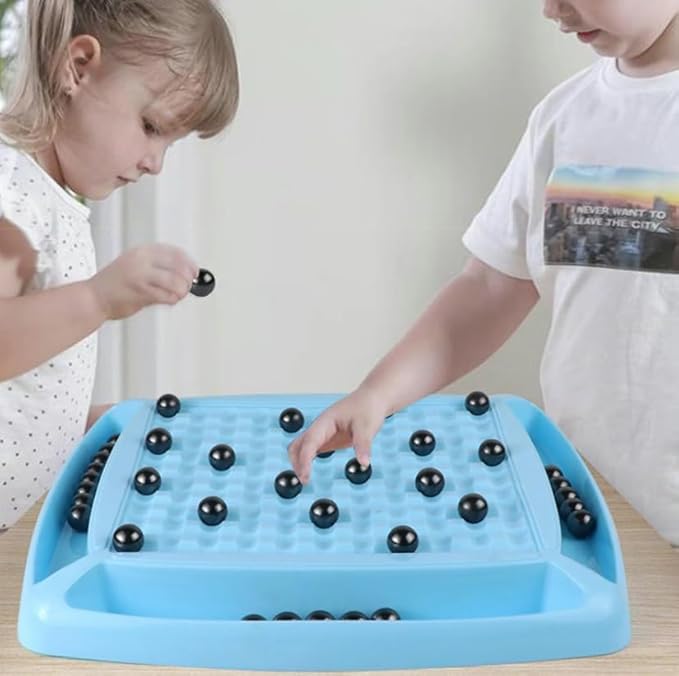 Magnetic Chess Game, Magnet Chess Fun Family Board Games for Kids and Adults,Magnet Chess Game with 40Pcs Magnetic Stones,Table Top Magnetic Board Game,2-4 Players