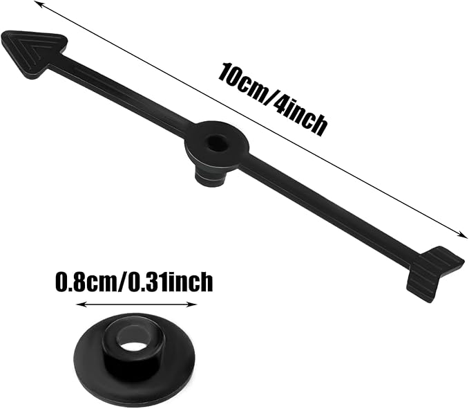 50 Packs Arrow Spinners Black Game Plastic Spinner Board Toys for Party School Classroom Home Using(4 Inches)