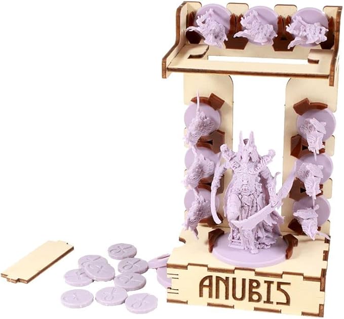 The Broken Token Game Organizer - Ankh: Gods of Egypt Compatible Game Organizer, Wooden Storage Box for Tabletop Games