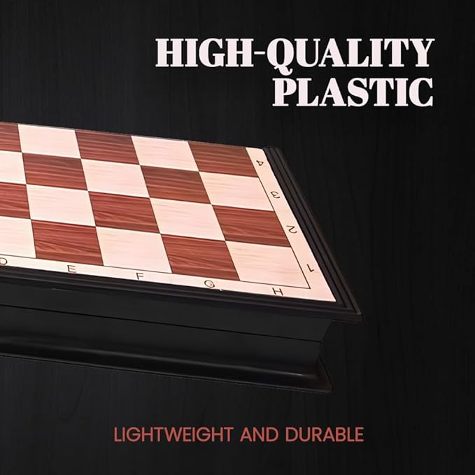 Travel Chess Set Magnetic, 9.8inches Mini Lightweight Chess Set Travel, Portable Chess Board, Party Journey Family Game, Ideal Gift for Birthday and Festival, Foldable Board Storage Box