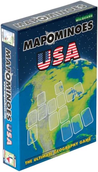 MAPOMINOES USA – The Ultimate Geography Game – Fun & Educational Travel Card Game About US States for Kids Teens and Adults