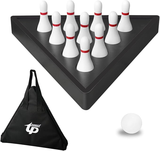 Tabletop Shuffleboard Bowling Pin Set Portable Shuffleboard Bowling Pin Game,Solid Wood Shuffleboard Bowling Curling Games- Easy Carry