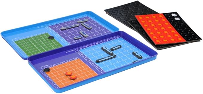 The Purple Cow- Battlefleet Game- Magnetic Travel Game for Kids and Adults. Classic Strategy Game for Thinking