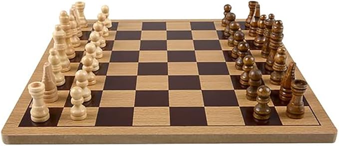 The Dreidel Company Classic Wooden Board Games, Great for Prizes, 10" (10" Wooden Chess)