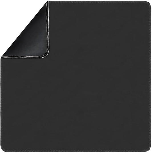 Square Large Tabletop Game Playmat,Used for Playing Poker,Mahjong,Playing Cards,and Role-Playing Games, with Thick Seam Edge,Waterproof,and Anti Slip(120 * 120cm*2mm) Black