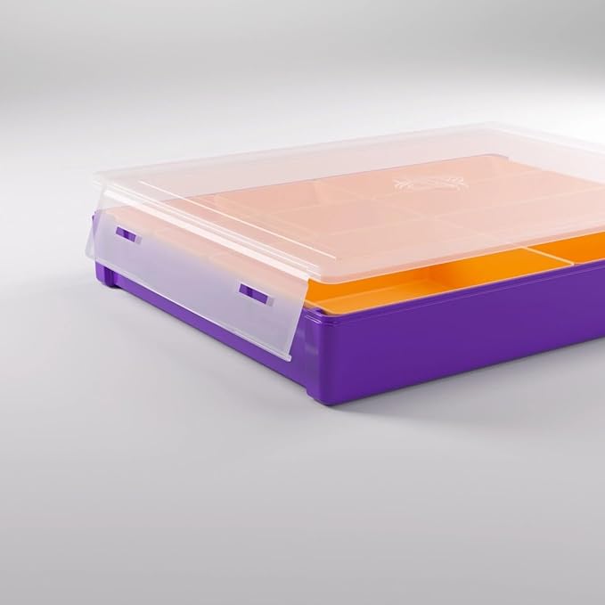 Token Silo Convertible | Store & Organize Board Game Tokens | 9 Removable Trays in 3 Different Sizes | Stackable Token Box | Convenient Space-Saving Design | Orange Color | by Gamegenic (GGS22006ML)