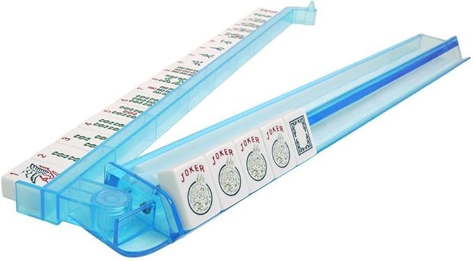 NEW! - American Mahjong Set - 166 White Tiles (All-in-One Rack/Pushers), Silver Aluminum Case - Large Classic Mah Jongg Game Set