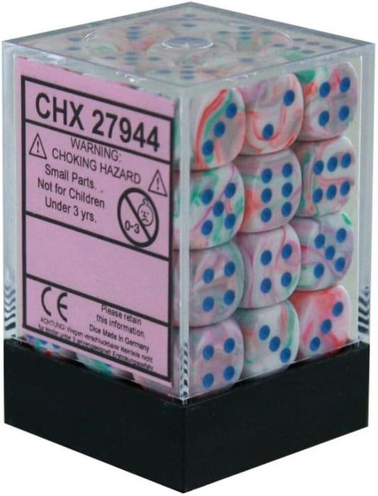 Chessex Festive 12mm D6 Dice Block, Pop Art and Blue