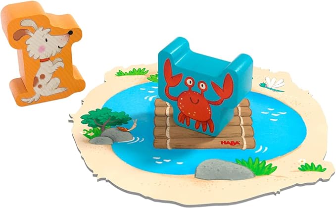 HABA My Very First Games - Animal Upon Animal Junior: Toddler Stacking Game for Preschool Learning Activities & Fun Family Games for Ages 2+