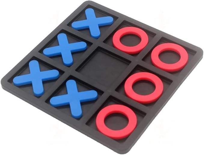 Tic Tac Toe Board Game,Tic Tac Toe Family Game, Classic Board Game, Classical Family Board Game,Children's Tic Tac Toe Game, Plastic tic tac Toe Game, Board Size 15 X 15 cm