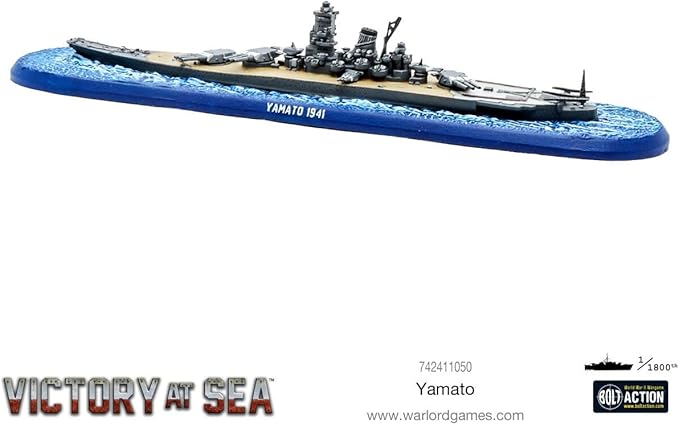WarLord Victory at Sea Yamato Imperial Japanese Navy War Game - Role Playing Strategy Board Games for Adults, Table Top WWII Strategic Wargaming Kit - Tabletop Military History RPG with Terrain