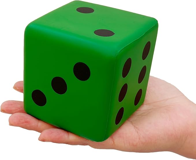 3.15 Inches Foam Dice Toy: A Fun-Filled, Kawaii Dices Educational Toy for Kid Board Game and Learning Sessions (Fortunate Green)