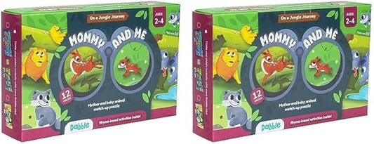 Explore The Woods! Mommy and Me On A Jungle Journey: Enjoy Two Enchanting Puzzles, Frame The Friendly Fairy Cardboard Learning Puzzles for Schools Birthday Gifts for Kids by LoveDabble (Pack of 2)