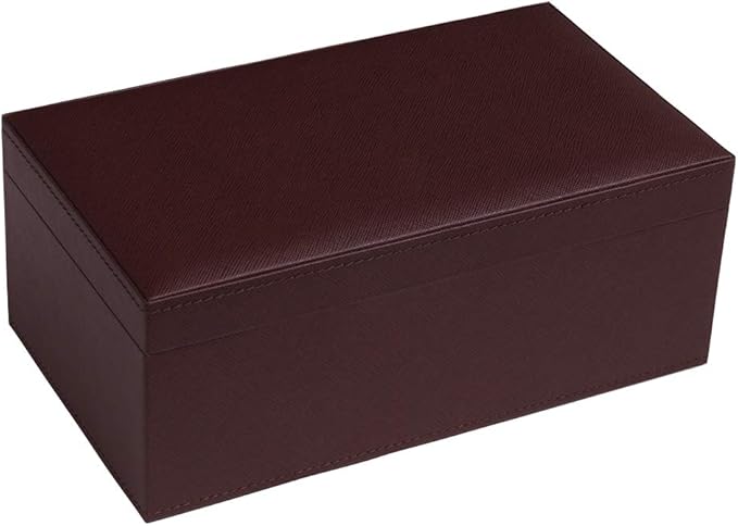 Silverman & Co. Double 9 Large Black Domino Set - Brown Case