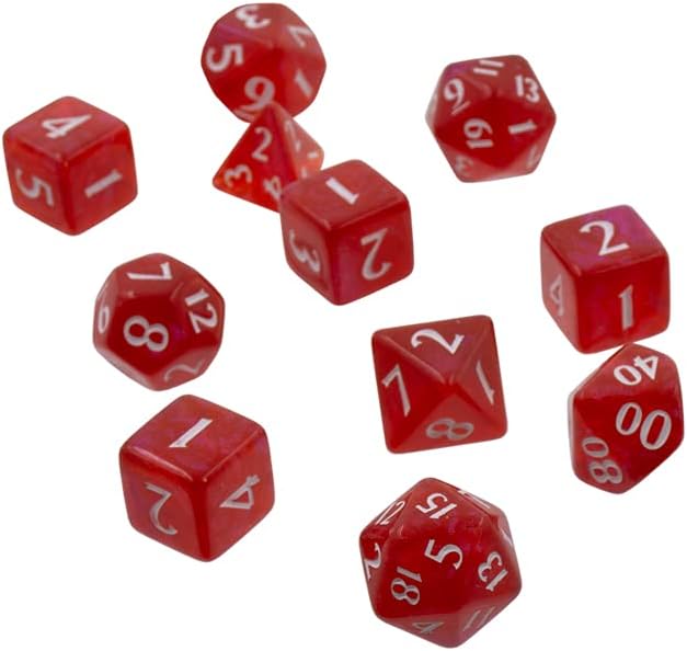 Ultra PRO - Eclipse 11 Dice Set (Apple Red) - Great Dice Set for All Kinds of Card Games and Board Games Such As, DND, MTG, and RPG - UP Your Game with Ultra PRO