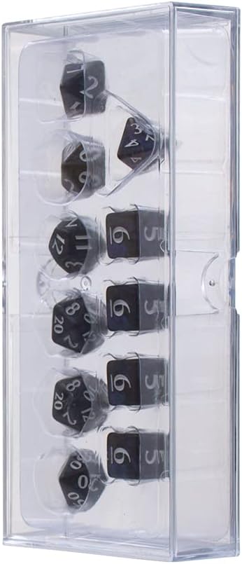 Ultra PRO - Eclipse 11 Dice Set (Jet Black) - Great Dice Set for All Kinds of Card Games and Board Games Such As, DND, MTG, and RPG - UP Your Game with Ultra PRO