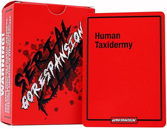 SERIAL KILLER - GORESPANSION -Hilariously Dark Card Game for Adults with Murderous Thoughts Sometimes - Expansion Pack – Murder Mystery - Fun and Easy to Play – Original Halloween Party Horror Games