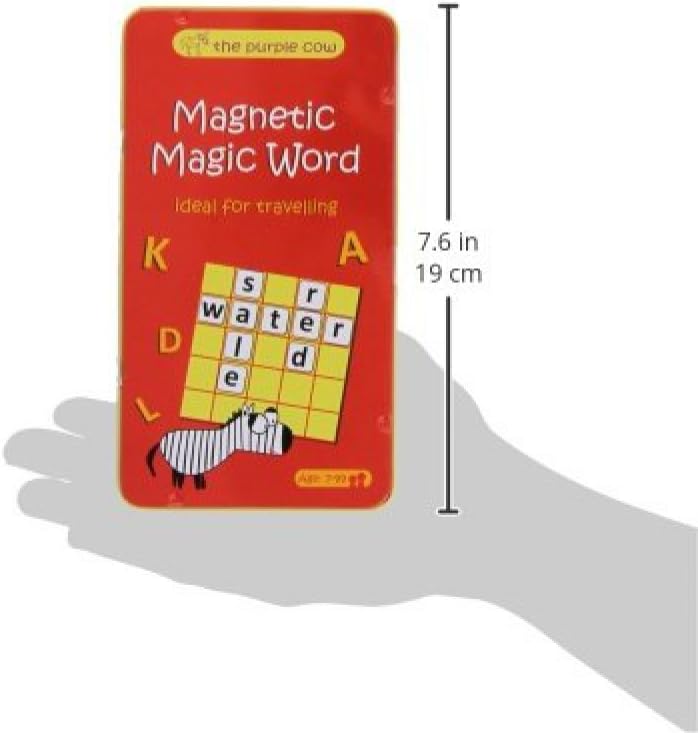 The Purple Cow- Magic Word Game with Magnetic Board. For kids and adults. Great for learning new words from dictionary.