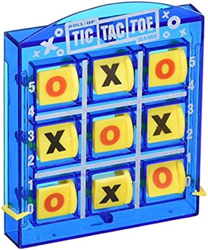 JA-RU Portable Tic Tac Toe (1 Pack) Classic Mini Board Games for Kids. Small Size Travel Games.Bulk Birthday Party Favor Stocking Stuffer. 3256-1A