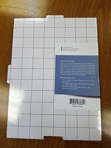 4 Pack Gaming Paper Wet/Dry Erase Tiles 1" Grid