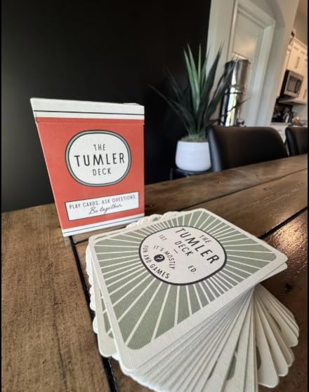 Conversation & Playing Cards – Multi-Purpose Deck with Vintage Design, Thought-Provoking Questions & Conversation Starters for Date Nights, Family Time, Travel, and Game Nights – The Tumler Deck
