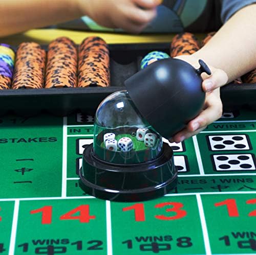 Gikfun Automatic Lucky Dice Roller Cup Set with 5 Dices for Family Friends Party Games EK1883