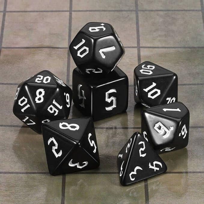 CiaraQ DND Polyhedral Dice Set with Dice Bag for Dungeons and Dragons RPG MTG Role Playing Table Games