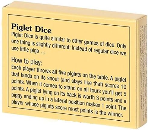 Chess and games shop Muba Piglet dice - Roll Your Pigs - Throw The Pigs - Simple Funny Mini Game - Family, Party Board Game