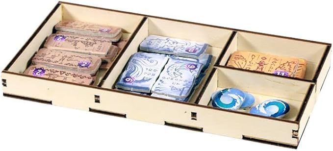 The Broken Token Game Organizer Compatible with Lost Ruins of Arnak - Wooden Game Organizing Box with Multiple Trays