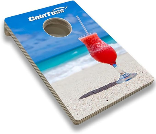 CoinToss Boards - Beach Drink - The Game Where Quarters Meets Cornhole