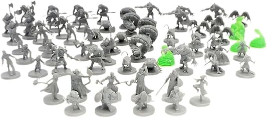 Blacklist Games Miniatures: Fantasy Series 1-70 Miniatures - Highly Detailed Pre-Assembled Tabletop RPG Minis, D&D 5th Edition (70 items)