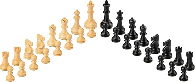 WE Games Bobby Fischer Ultimate Chess Set with Wooden Chess Board - Ebonized & Boxwood Chess Pieces, 3.75 in. King, 20.75 Inch Luxury Chess Set Perfect for Adults & Tournaments