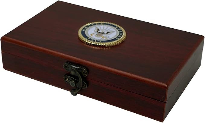 US Navy Gift Set Playing Cards & Dice | Navy Rank Insignia Cards | Navy Sailor Gifts | Disabled Veteran Owned Business | Navy Card & Dice Set