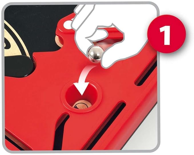 BRIO 34017 Pinball Game - Classic Vintage Arcade Style | Engaging Brain Game for Kids and Adults | Ideal Gift for Ages 6 and Up, Red