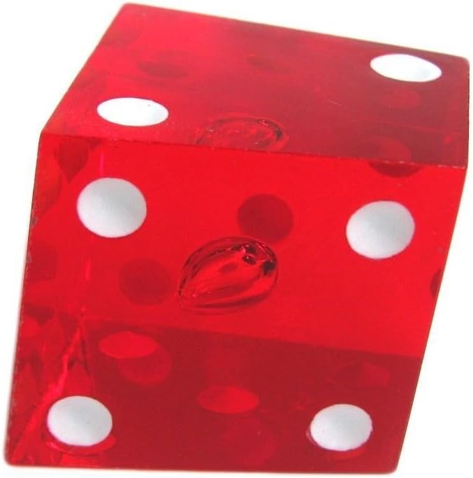 Koplow Games Set of 2 20-25mm D6 Transparent Red Specialty Crooked Dice