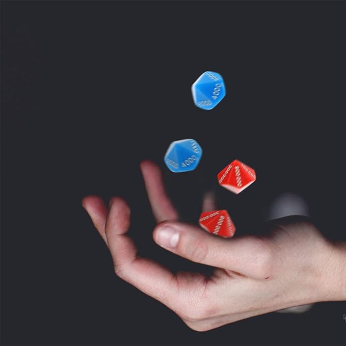 24 Pcs Multi-Sided Game Dice Set, Large Portable Dice for Party Games, Assorted Colors, 0.86 * 0.86 * 3.14 Inch, Plastic, Mini Dice for Board Games and Party Props