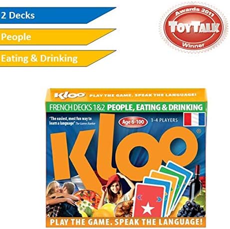 KLOO's Learn to Speak French Language Card Games Pack 1 (Decks 1 & 2)