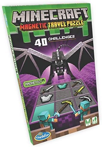 ThinkFun Minecraft Magnetic Travel Puzzle Logic Game & STEM Toy For Kids Ages 8 & Up