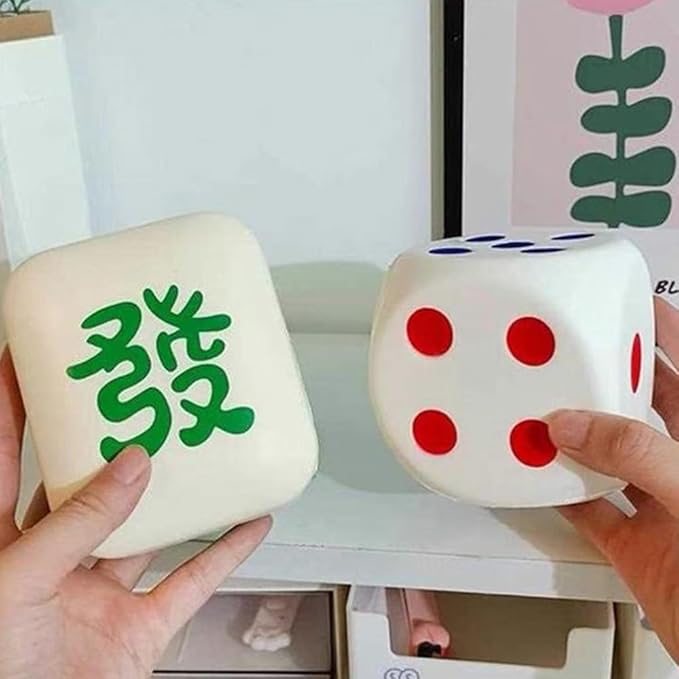 Large Dice Stress Ball,with Dots 6 Sided Dice EVA Foam Dices,Blank Slate Board Game Dice to Get Your Lucky Numbers,Anxiety Relieve Dice for Parties, Education, and Gifts