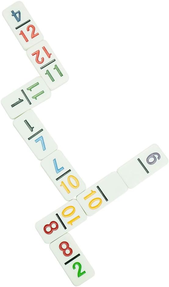 Mexican Train Number Dominoes Set Double 12 Dominoes 91 Tiles Games with Leather Box, Number Dominoes Set for Kids Adults and Family…