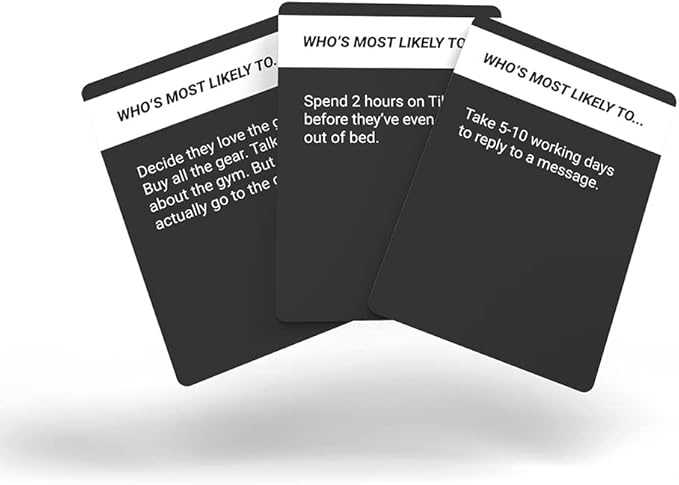 Bubblegum Stuff Throwing Shade Card Game | “Who’s Most Likely to…” Adult Party Game | 182 Poker-Size Cards …