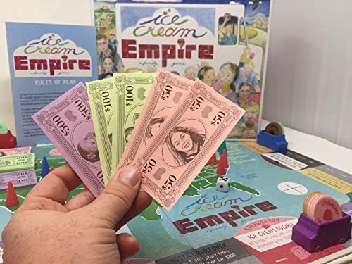 Ice Cream Empire Board Game | Fun Entrepreneurial Game for Families, Adults and Kids 7+ | Learn Business, Geography, and Math Skills | Competitive, Strategic, and Educational Game