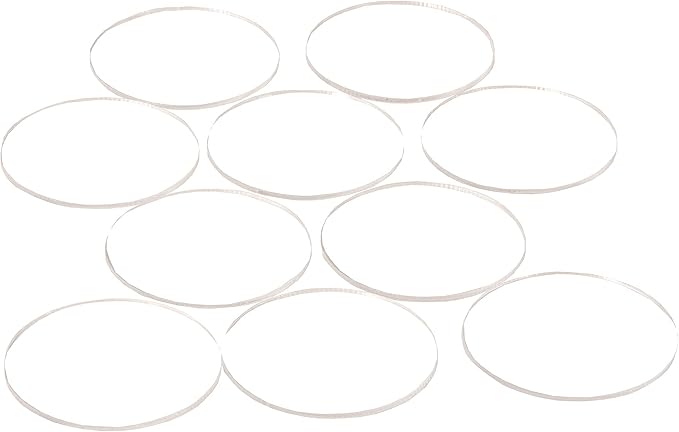 The Broken Token Clear Circle Miniature Bases - Visible & New Miniature Bases with Clear Acrylic and MDF Bases - Pack of 10 (2")